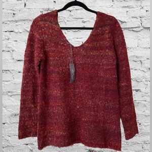 Market & Spruce Red Long Sleeve Sweater, Size Small